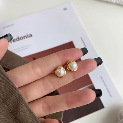 [baslovejewels]Dainty Bread Pearl Earrings
