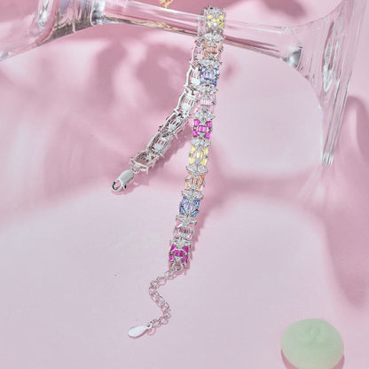 [baslovejewels]Delicate Colorful Multi Cut Party Bracelet