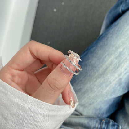 [baslovejewels]Unique Vibrant Entangle Daily Ring