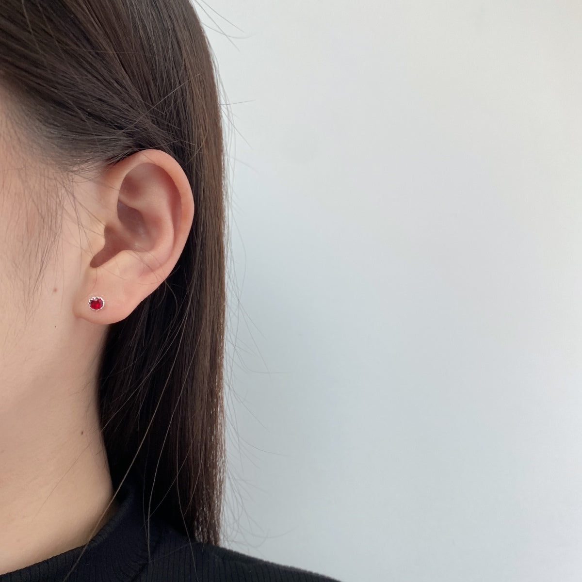 [baslovejewels]Sparkling Colorful Round Shape Earrings