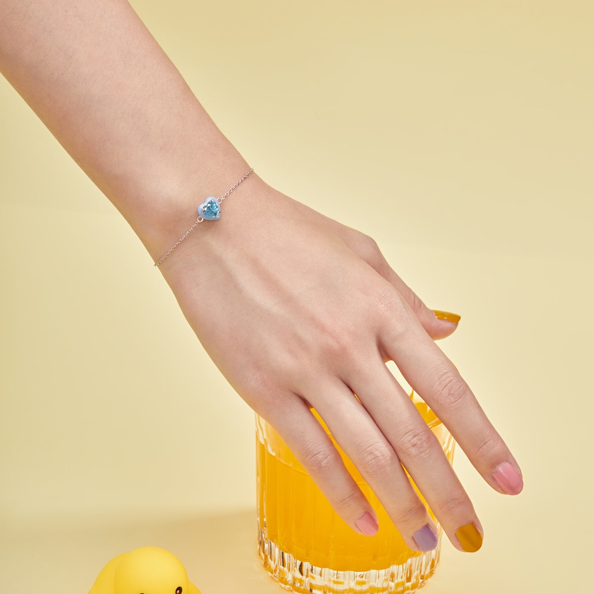 [baslovejewels]Sparkling Romantic Heart Shape Lover Bracelet