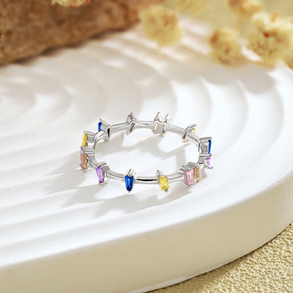 [baslovejewels]Unique Trapezoid Cut Daily Ring