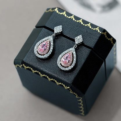 [baslovejewels]Ornate Delicate Water Drop Shape Banquet Earrings
