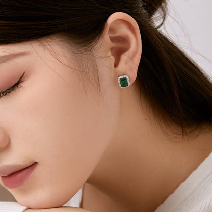 [baslovejewels]Luxurious Dainty Emerald Cut Banquet Earrings