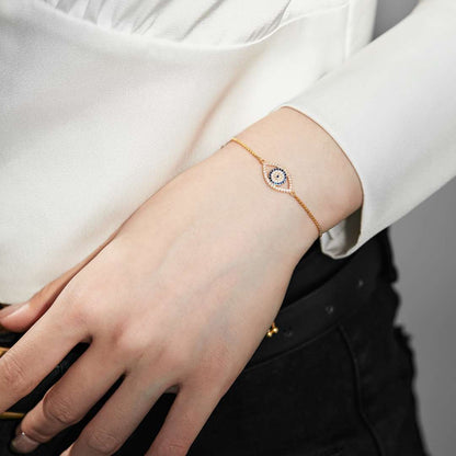 [baslovejewels]Dazzling Eye Shape Necklace