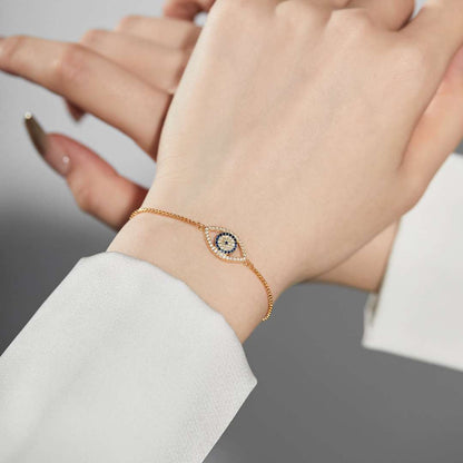 [baslovejewels]Dazzling Eye Shape Necklace