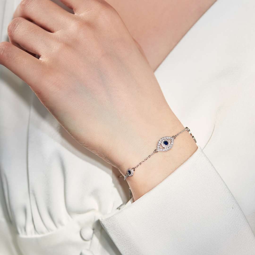 [baslovejewels]Dainty Eye Shape Necklace