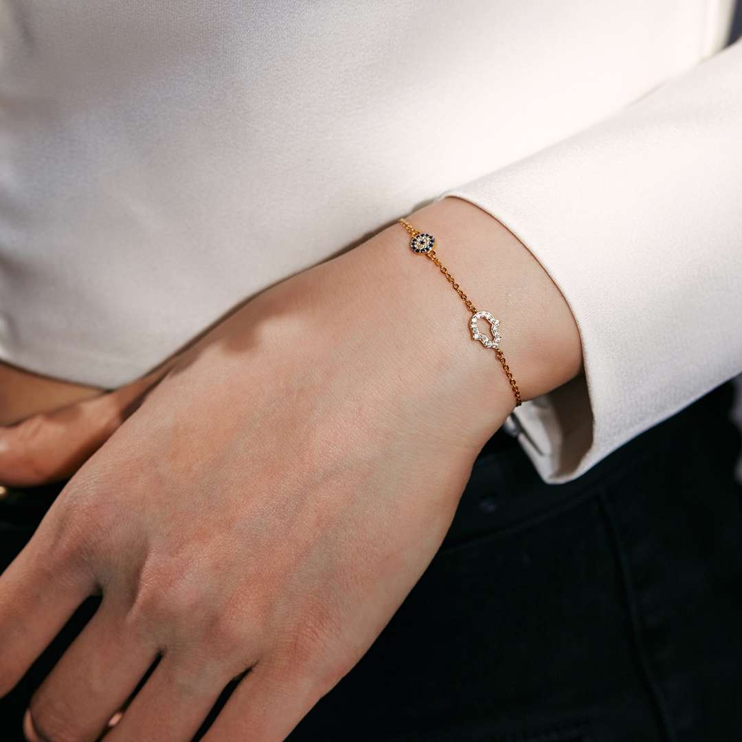 [baslovejewels]Gost Shape & Round Shape Necklace