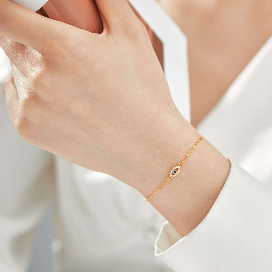 [baslovejewels]Evil Eye Shape Necklace