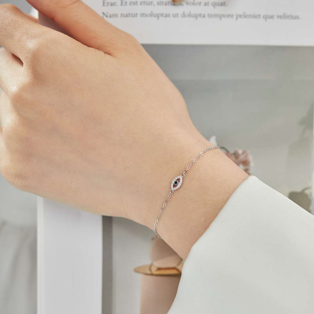 [baslovejewels]Evil Eye Shape Necklace