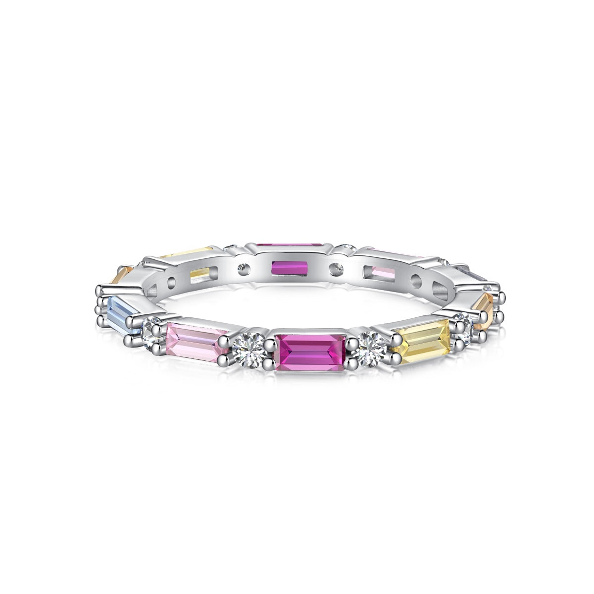 [baslovejewels]Lively In Shades Elegant Radiant Cut Daily Ring
