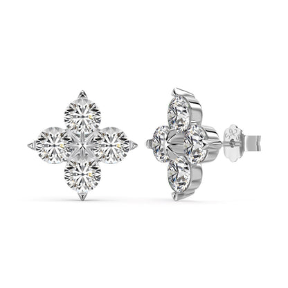 [baslovejewels]Four-Leaf Clover Eight-Pointed Star Earrings