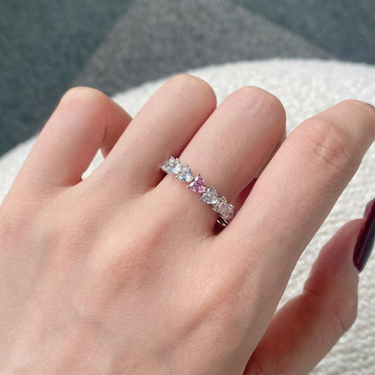 [baslovejewels]0.25 Carat Radiant Romance Heart Cut Lover Ring