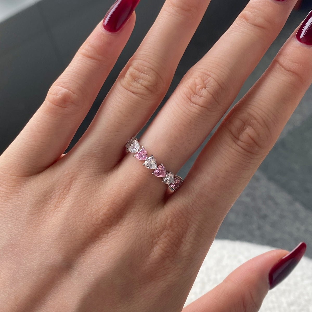 [baslovejewels]0.25 Carat Radiant Romance Heart Cut Lover Ring