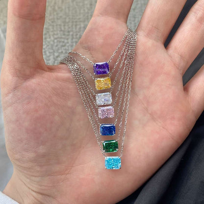 [baslovejewels]Luxurious Square Shape Colorful Necalack