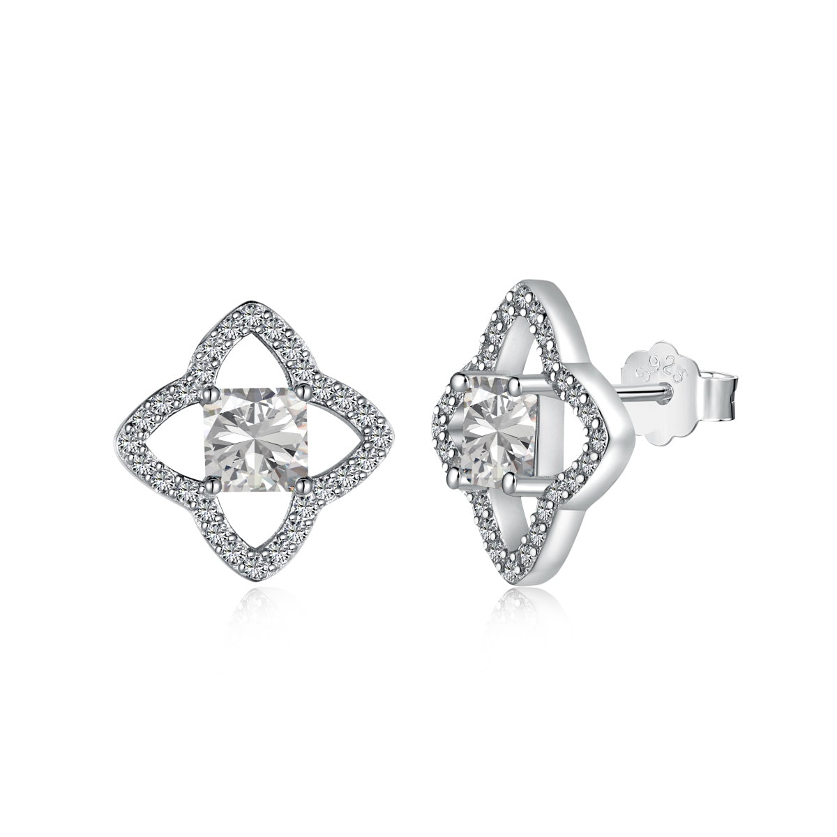 [baslovejewels]Elegant Star Shape Princess Cut Daily Earrings