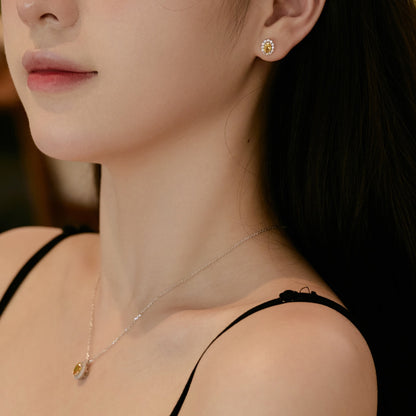 [baslovejewels]Delicate Unique Oval Cut Daily Earrings