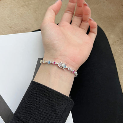 [baslovejewels]Radiant Water Drop Shape Daily Bracelet