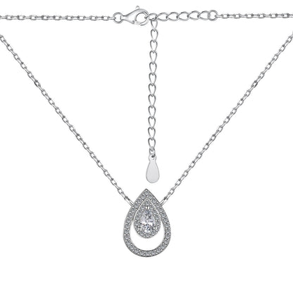 [baslovejewels]Sparkling Pear Cut Necklace