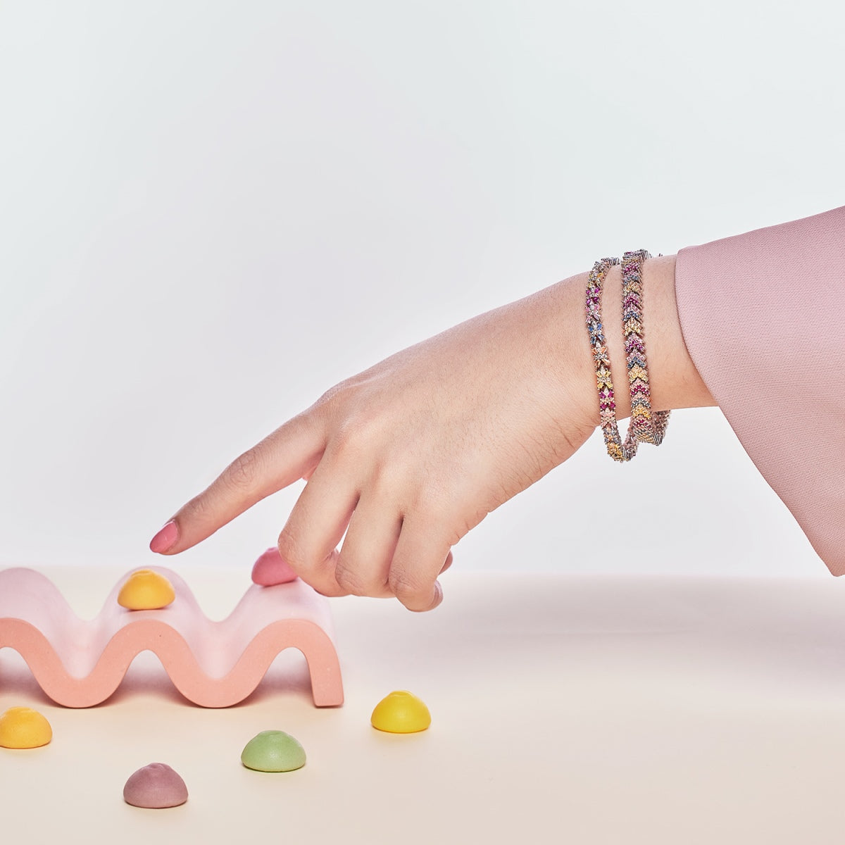 [baslovejewels]Radiant Colorful Emerald Cut Party Bracelet