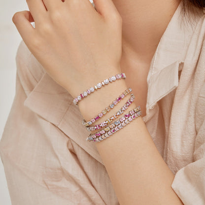 [baslovejewels]Radiant Colorful Round Shape Daily Bracelet