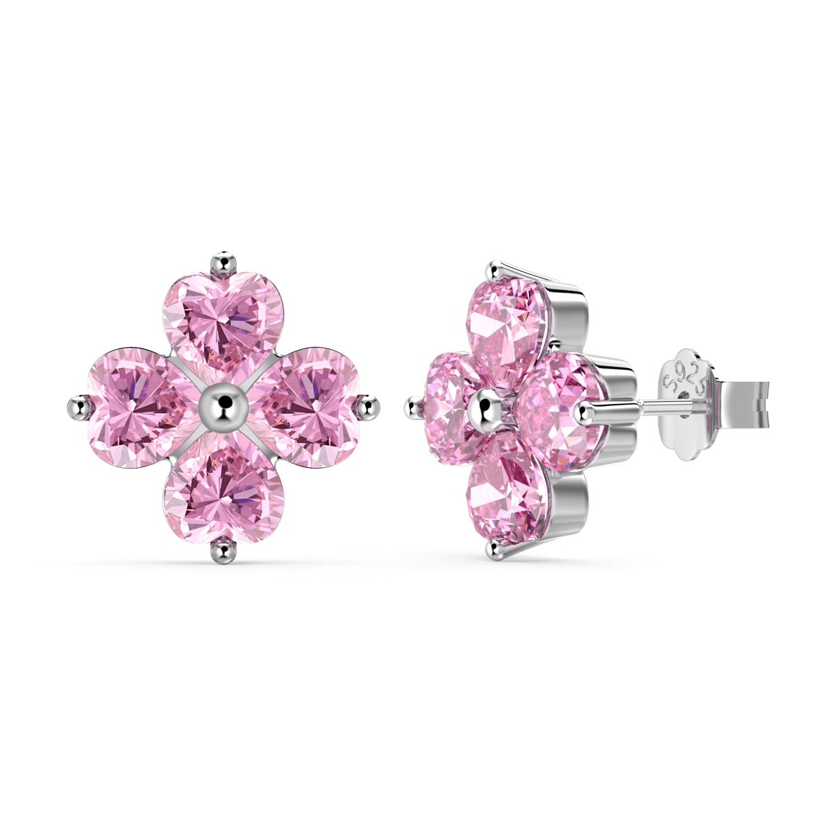 [baslovejewels]Four-Leaf Clover Ball Earrings