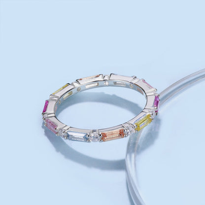 [baslovejewels]Lively In Shades Elegant Radiant Cut Daily Ring