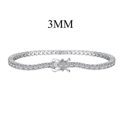 [baslovejewels]Dainty Charming Round Cut Tennis Bracelet