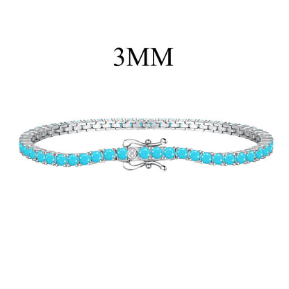 [baslovejewels]Dainty Charming Round Cut Tennis Bracelet