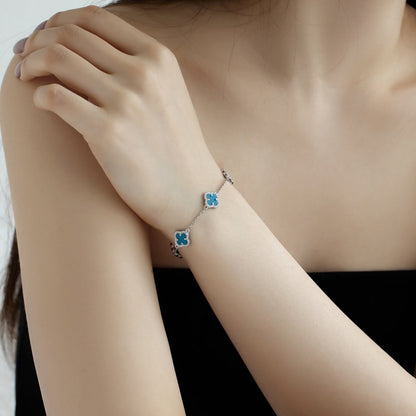 [baslovejewels]Four-Leaf Clover Exquisite Bracelet