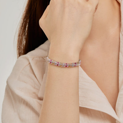[baslovejewels]Dainty Radiant Emerald Cut Daily Bracelet