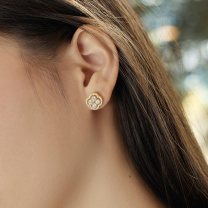 [baslovejewels]Four-Leaf Clover Exquisite Earrings