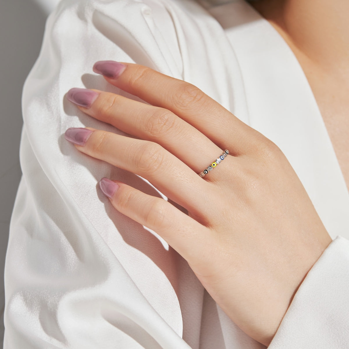 [baslovejewels]Sparkling Vibrant Round Shape Daily Ring
