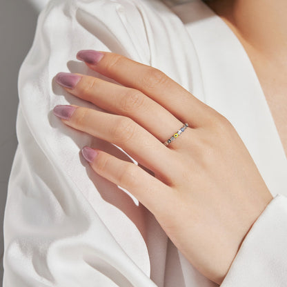 [baslovejewels]Sparkling Vibrant Round Shape Daily Ring