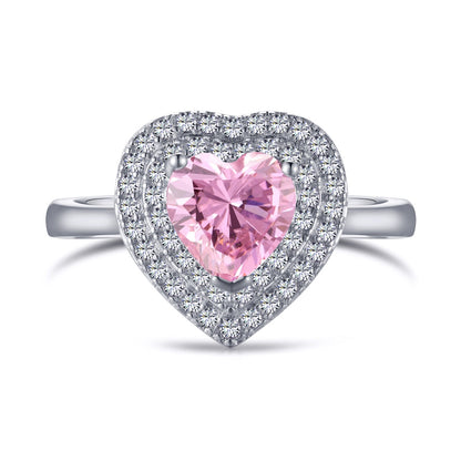 [baslovejewels]Delicate Ebullient Heart Shape Wedding Ring