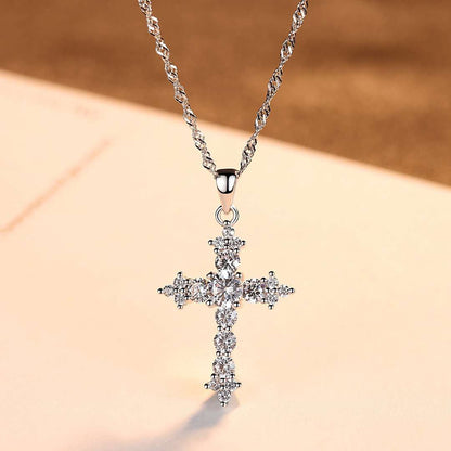 [baslovejewels]Delicate Cross Shape Necklace