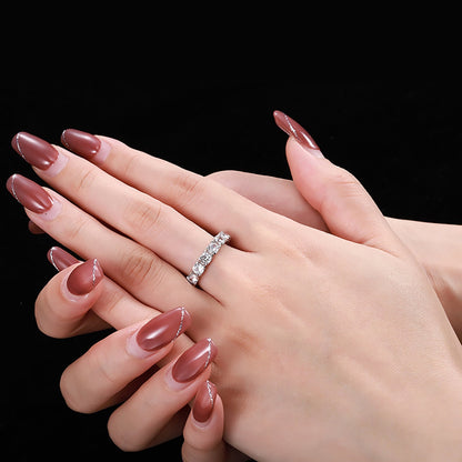 [baslovejewels]Eternity Round Cut Tennis Ring