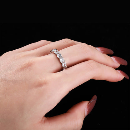 [baslovejewels]Eternity Round Cut Tennis Ring