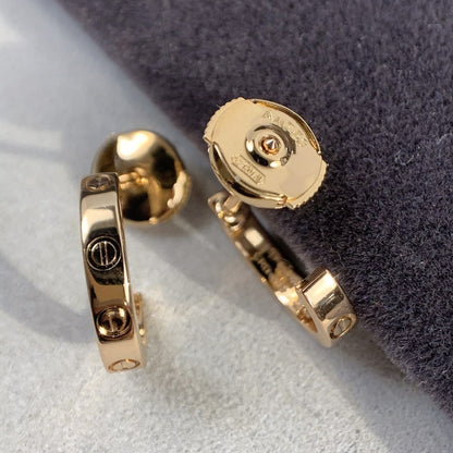 [baslovejewels]LOVE EARRINGS 2.65MM PINK GOLD