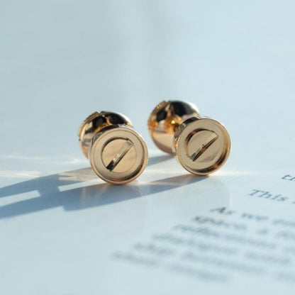 [baslovejewels]LOVE EARRINGS PINK GOLD 10MM