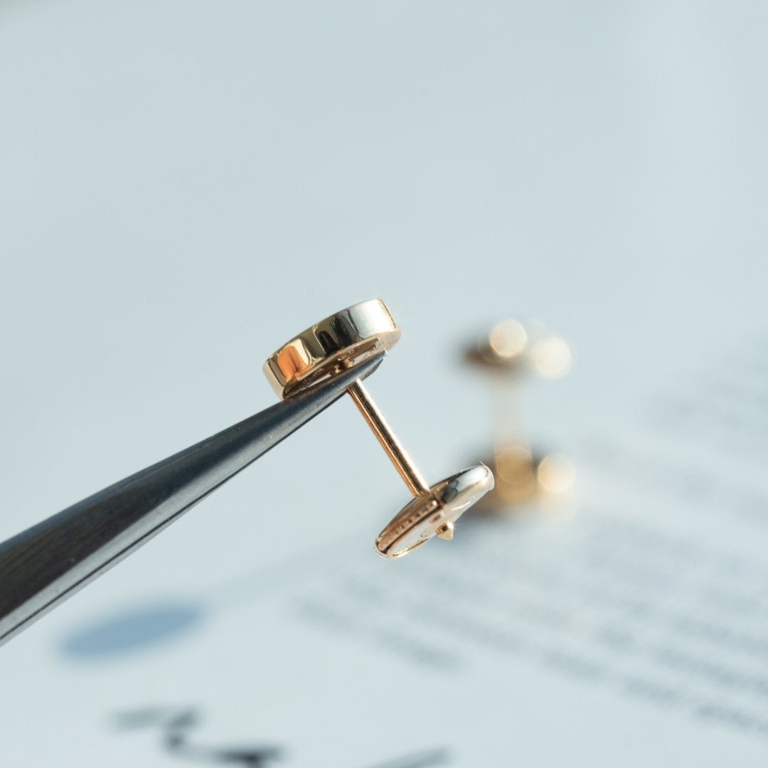 [baslovejewels]LOVE EARRINGS PINK GOLD 10MM