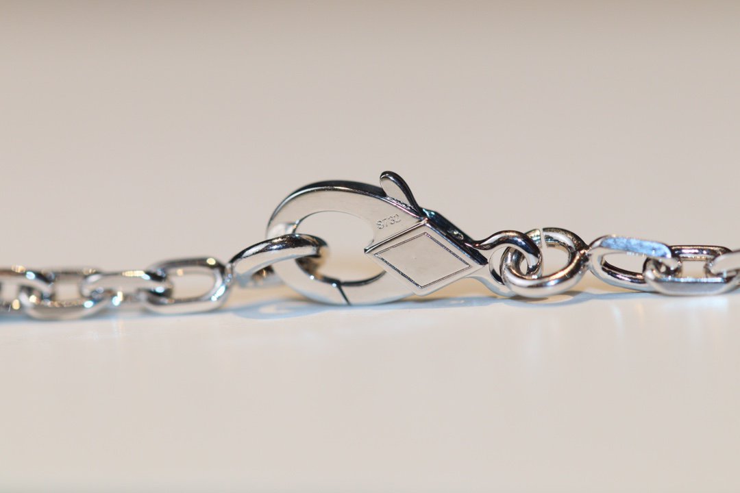 [baslovejewels]CLOVER 20 MOTIFS ONYX DIAMOND SILVER