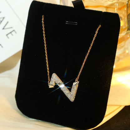[baslovejewels]VOLT SILVER DIAMOND PEDANT NECKLACE