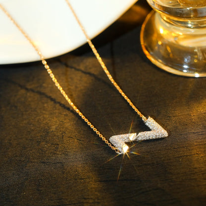 [baslovejewels]VOLT SILVER DIAMOND PEDANT NECKLACE