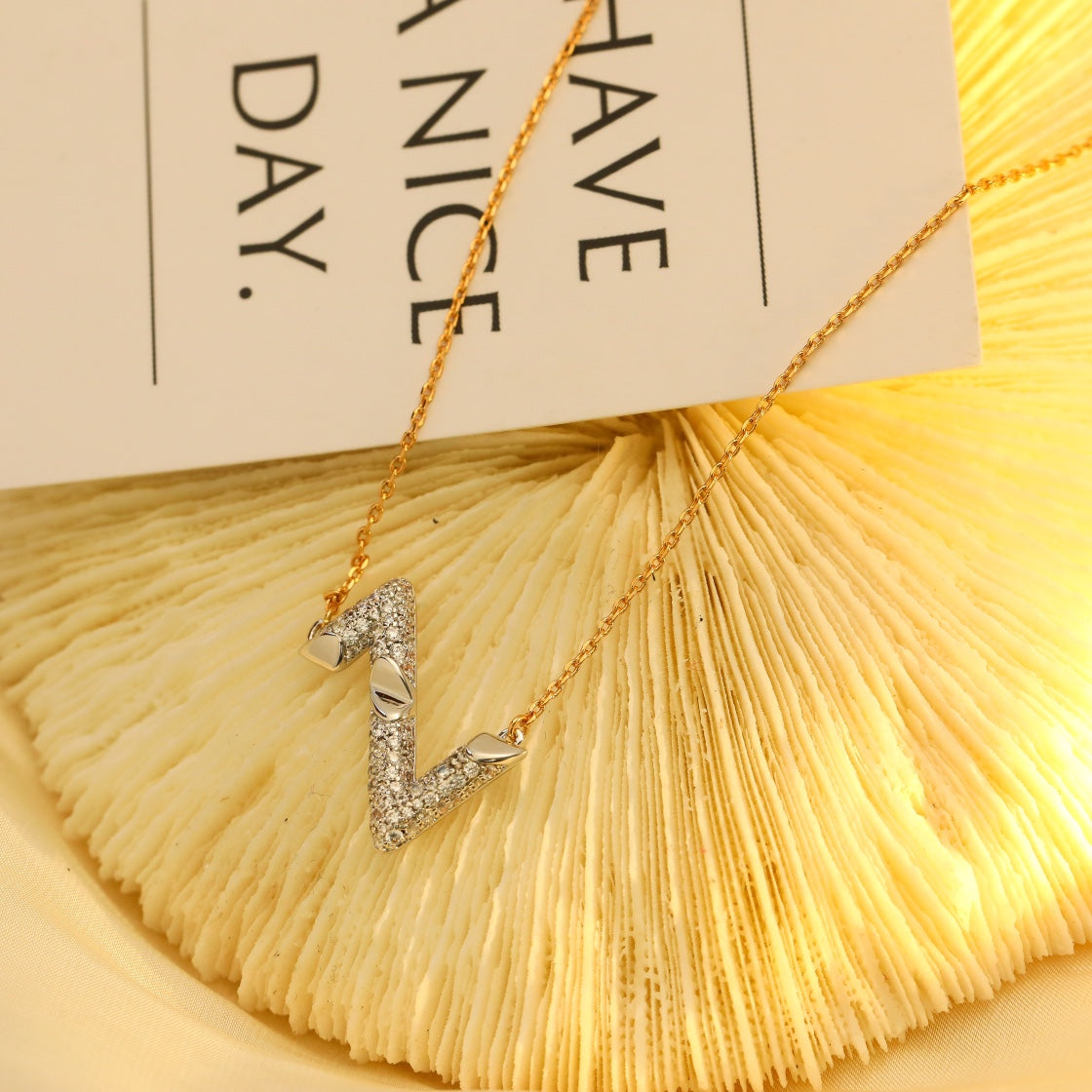[baslovejewels]VOLT SILVER DIAMOND PEDANT NECKLACE