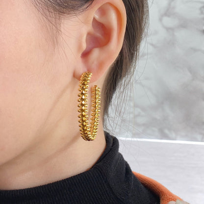 [baslovejewels]CLASH LARGE HOOP EARRINGS