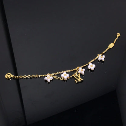 [baslovejewels]LOGO 6 MOTIF STAR AND SUN GOLD BRACELET