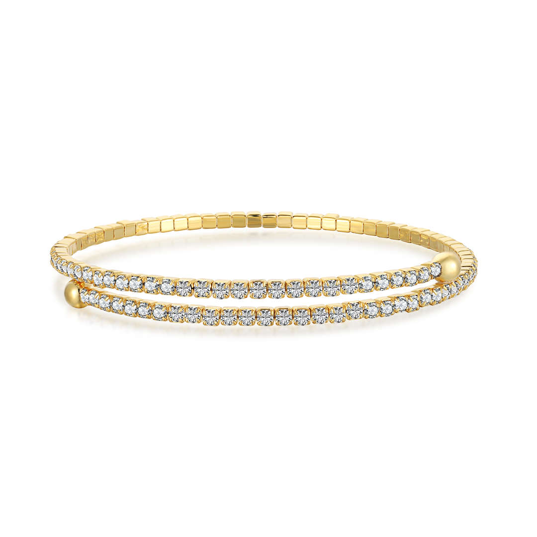 [baslovejewels]Row of Diamonds Round Fashion Bracelet