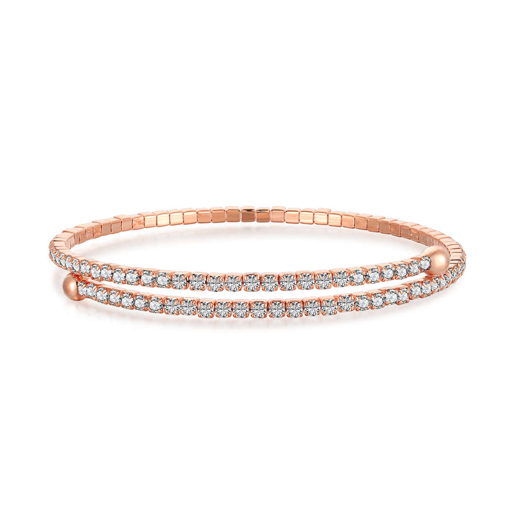 [baslovejewels]Row of Diamonds Round Fashion Bracelet