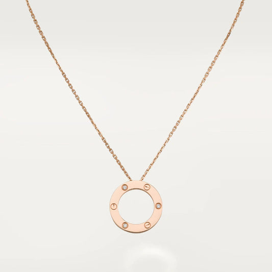 [baslovejewels]LOVE NECKLACE 16MM 3 DIAMONDS